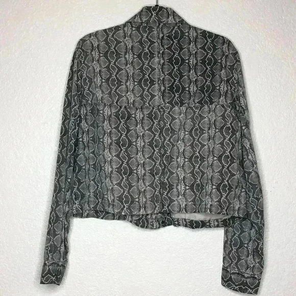 NEW Blank NYC Snake Print Cropped Jacket - Picture 3 of 7